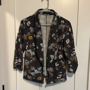 Maurices Black Floral Blazer